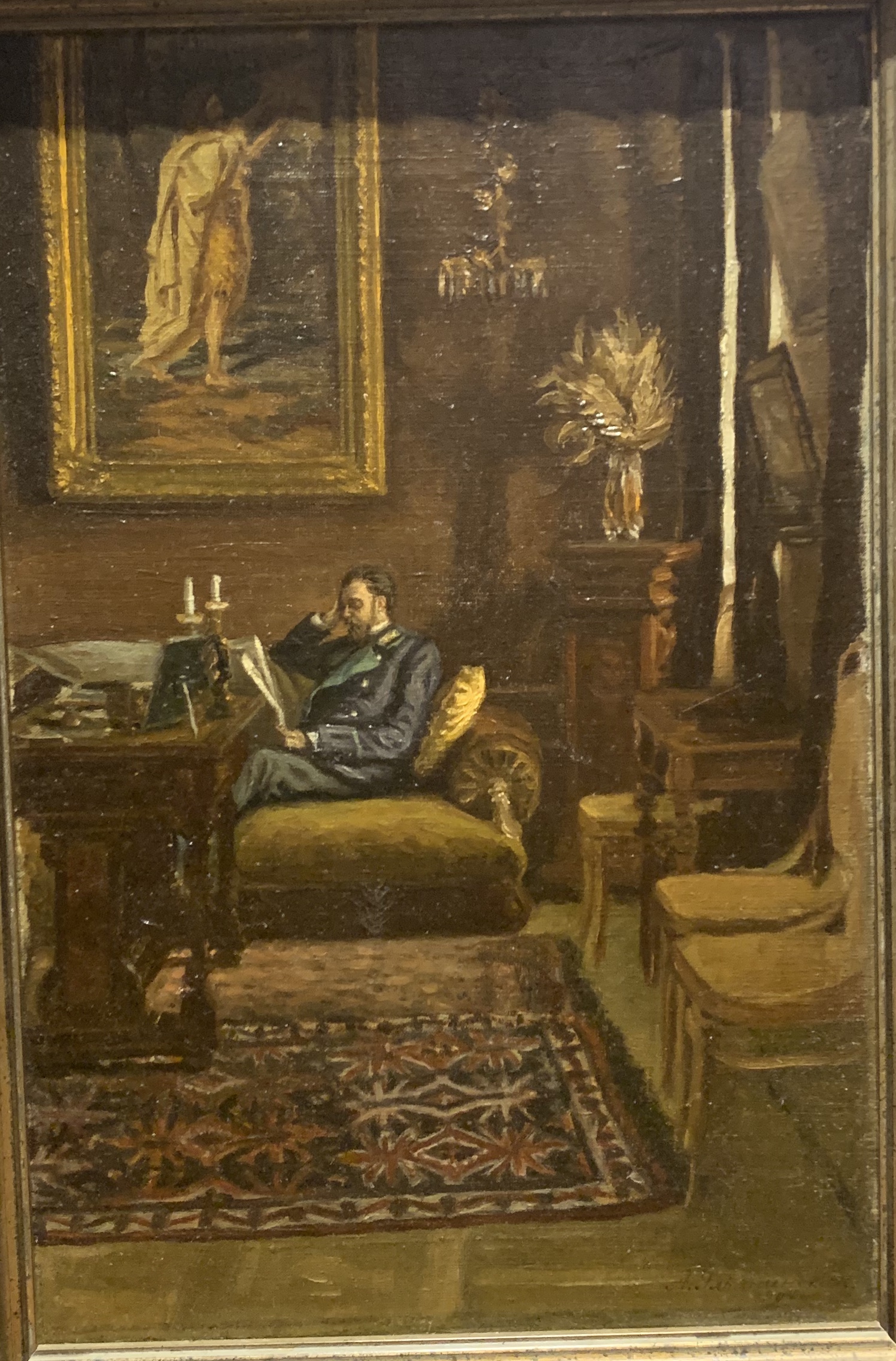 Ульянинская А., Портрет Ульянинского в интерьере, 1904 г.